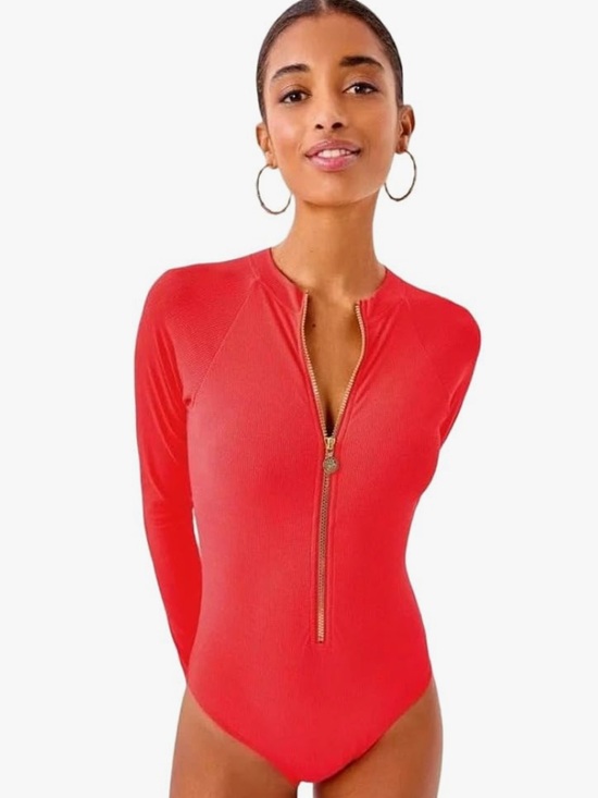 Lilly Pulitzer Other - NWT Lilly Pulitzer UPF 50+ Randee Rashguard One Piece Swimsuit Rococo Red 16